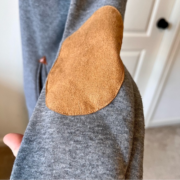 YISIDA Faux Suede Elbow Patch Camo Lined Hooded Sweatshirt—SZ. Medium - Picture 6 of 16